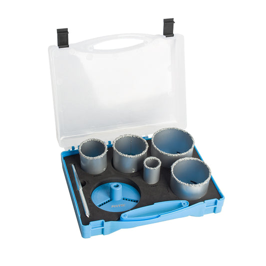 Fixtec Carbide Gritted Hole Saw Set 33-83mm for brick and tile cutting - FAHS-7