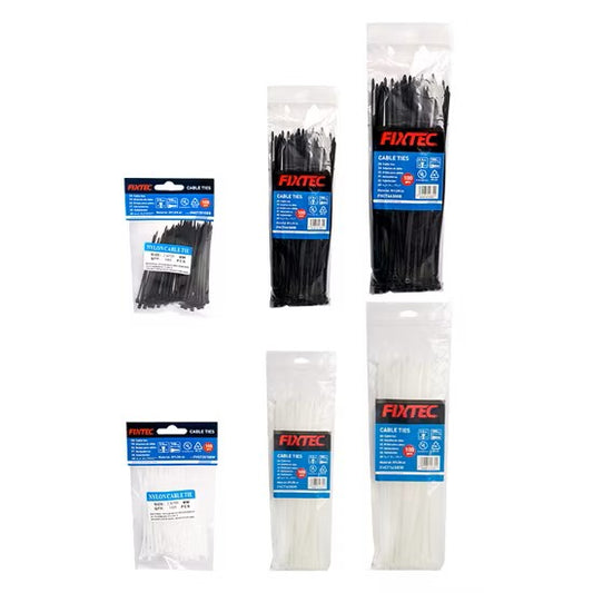 Cable Ties Nylon 66 Black Cable Management, 100-Pack